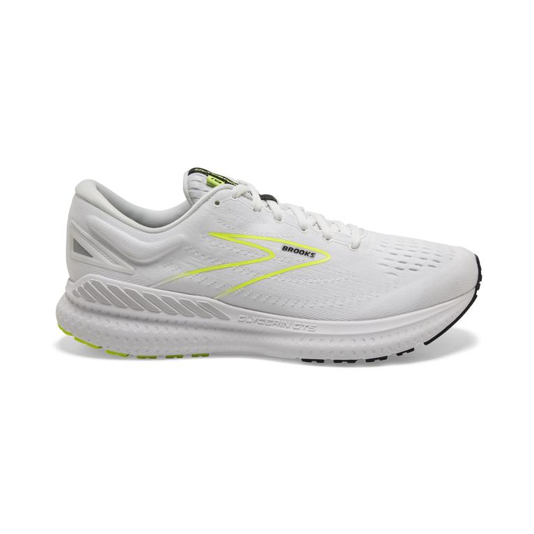 Brooks Glycerin Gts 19 - Mens Max Cushion Road Running Shoes - White/Nightlife/Black (62840VCRG)